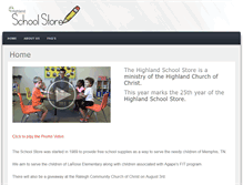 Tablet Screenshot of highlandschoolstore.com